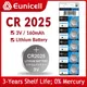 Piles bouton Eunicell 160mAh CR2025 CR 2025 DL2025 BR2025 LM2025 ECR2025 3V pile bouton au Lithium