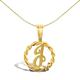 Jewelco London Solid 9ct Yellow Gold Rope Identity Initial Charm Pendant Letter J