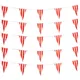 Banderole LYus de Carnaval à Rayures Rouges et Blanches Drapeaux Fournitures de Décorations de ix