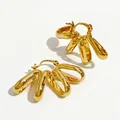Peri'sbox – boucles d'oreilles Huggie en spirale pour femmes bijoux Chic géométrique créatif
