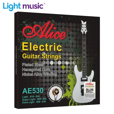 ALICE – cordes de guitare électrique d'origine AE530 noyau Hexagonal en alliage de Nickel Extra