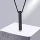 Vnox – collier pilier de 5mm pour hommes et femmes pendentif de Bar 3D en acier inoxydable collier