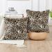 Decorative Printed fauxfur Throw Pillow Covers Set of 2, NO INSERT