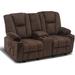 MCombo Electric Power Reclining Sofa with Massage and Lumbar Heat, Fabric 6015/6025/6035/6045