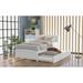 Modern Clean Silhouette Twin size Pine Wood Platform Bed with Twin Trundle, Slats Support include/No Box Spring Needed