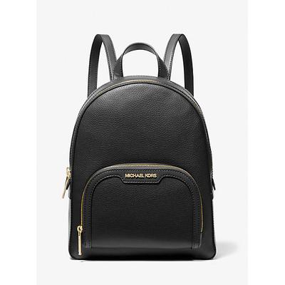 Michael Kors Jaycee Medium Pebbled Leather Backpack Black One Size