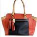 Coach Bags | Coach Leather Legacy Colorblock Navy/ Red/Tan With Double Tassels. Brand New. | Color: Gold/Red | Size: Large