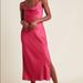 Anthropologie Dresses | Anthropologie Cowl Neck Silk Dress. New Never Worn. | Color: Pink | Size: Xs