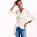 J. Crew Tops | J. Crew Pinstripe Tan And White Wrap Bow Blouse Medium | Color: Tan/White | Size: M