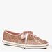 Kate Spade Shoes | Euc Kate Spade X Keds Glitter Sneakers, Rose Gold, 7.5 | Color: Gold/Pink | Size: 7.5