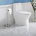 Swiss Madison Sublime II Dual-Flush Round One-Piece Toilet (Seat Included) in White | 28.5 H x 14 W x 24 D in | Wayfair SM-1T257