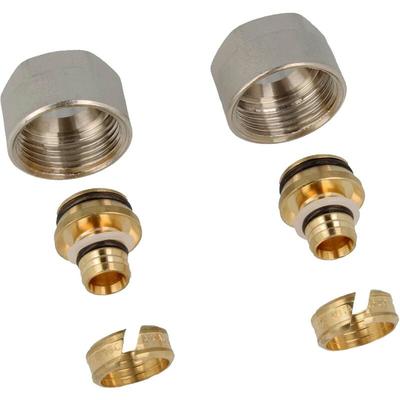 Ms Klemmverschraubung für ø 18 x 2,0 mm Kunststoff- und Alu- Verbundrohr - 2er-Set - Tecuro Image