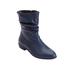 Wide Width Women's Madison Bootie by Comfortview in Navy (Size 10 1/2 W)