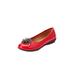 Wide Width Women's The Pax Slip On Flat by Comfortview in Red (Size 7 W)