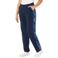 Plus Size Women's French Terry Motivation Pant by Catherines in Navy Camo (Size 3XWP)
