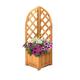 NIGMA Garden Rectangular Wooden Planter Lattice For Vines Garden Climbing Flower Plant Pot Box Garden Patio Wood Trellis Panel (Corner) (10/702)