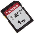 Transcend Highspeed 1TB SDXC Memory Card (for Digital Cameras; Pictures & Videos; Car Radio) Class 10, UHS-I U3, Video Speed Class V30 for 4K Ultra HD TS1TSDC300S