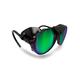 BERTONI Glacier Polarized Sunglasses for Mountain Hiking Trekking Ski mod ALPS Italy (Camo Brown - Polarized Green Mirror)