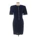 Positive Attitude Casual Dress - Sheath: Blue Solid Dresses - Women's Size 11