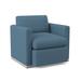 Swivel Chair - Ambella Home Collection Ledger Swivel Chair Polyester in Blue/Brown | 30 H x 34 W x 32 D in | Wayfair 454-00_6035-52_FINISH-121