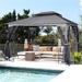 Pabin Inc 13 Ft. W x 10 Ft. D Metal Patio Gazebo Metal/Soft-top in Black | 108.66 H x 157.5 W x 118 D in | Wayfair SCLDSG-005LF-GY