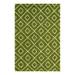 Green 108 x 73 x 1.5 in Area Rug - Foundry Select Ruth Trellis Shag Rug Polypropylene | 108 H x 73 W x 1.5 D in | Wayfair