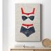 Rosecliff Heights Vintage Swimming I Premium Gallery Wrapped Canvas - Ready To Hang Canvas, Solid Wood in White | 36 H x 24 W x 1.5 D in | Wayfair