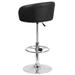 Orren Ellis Ragene Contemporary Adjustable Height Barstool w/ Barrel Back & Chrome Base Metal in Black | 21 W x 18.5 D in | Wayfair