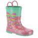 Western Chief Flutter Rain Boot - Girls 11 Toddler Pink Boot Medium