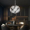 Suspension lampe suspension feuilles plafonnier design fleur, acrylique, chrome, abat-jour, forme