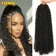 TOMO Passion-Extensions de cheveux tressés synthétiques bohèmes cheveux longs ondulés au crochet