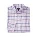 Men's Big & Tall KS Signature Wrinkle-Free Oxford Dress Shirt by KS Signature in Soft Purple Windowpane (Size 17 35/6)