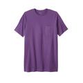 Men's Big & Tall Shrink-Less™ Lightweight Longer-Length Crewneck Pocket T-Shirt by KingSize in Vintage Purple (Size 2XL)
