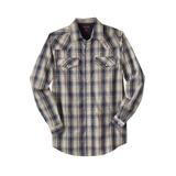 Men's Big & Tall Western Snap Front Shirt by Boulder Creek in Navy Plaid (Size 4XL)