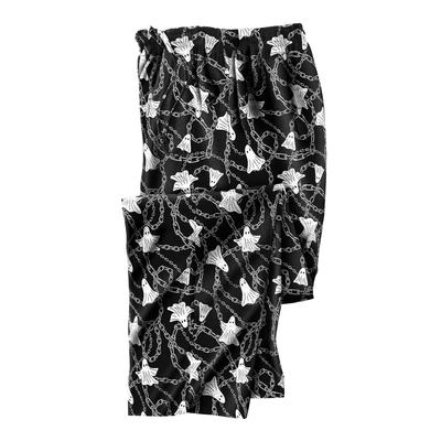 Men's Big & Tall Flannel Novelty Pajama Pants by KingSize in Ghost Chain (Size XL) Pajama Bottoms