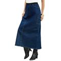 Plus Size Women's Invisible Stretch® All Day Cargo Skirt by Denim 24/7 in Medium Stonewash (Size 16 WP)