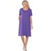 Plus Size Women's Perfect Short-Sleeve Crewneck Tee Dress by Woman Within in Petal Purple (Size 5X)