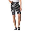 Plus Size Women's Stretch Cotton Bike Short by Woman Within in Black White Tie Dye (Size S)