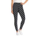 Plus Size Women's Cozy Legging by Woman Within in Gunmetal Bias Plaid (Size 4X)