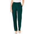 Plus Size Women's Hassle Free Woven Pant by Woman Within in Emerald Green (Size 20 WP)