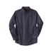 Men's Big & Tall KS Signature Wrinkle-Free Long-Sleeve Button-Down Collar Dress Shirt by KS Signature in Navy Diamond (Size 17 39/0)