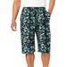 Men's Big & Tall Lightweight Extra Long Jersey Shorts by KingSize in Camo (Size 7XL)