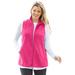 Plus Size Women's Zip-Front Microfleece Vest by Woman Within in Raspberry Sorbet (Size 5X)