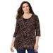 Plus Size Women's Poetry Tiered Tee by Catherines in Animal Print (Size 6X)
