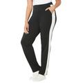 Plus Size Women's Glam French Terry Active Pant by Catherines in Black And White (Size 2X)