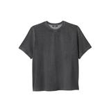 Men's Big & Tall Short-Sleeve Fleece Sweatshirt by KingSize in Smoke (Size 4XL)