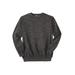 Men's Big & Tall Fleece Crewneck Sweatshirt by KingSize in Black White Marl (Size 3XL)