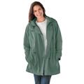 Plus Size Women's Fleece-Lined Taslon® Anorak by Woman Within in Pine (Size 3X) Rain Jacket
