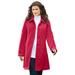 Plus Size Women's Plush Fleece Jacket by Roaman's in Classic Red (Size 6X)