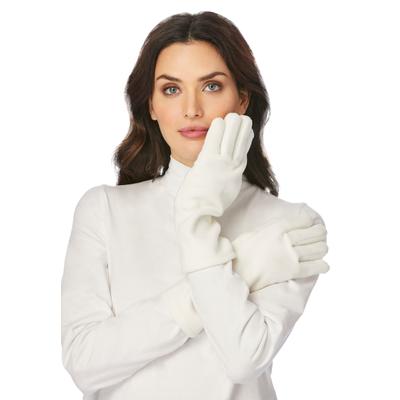 Women's Fleece Gloves by Accessories For All in Ivory